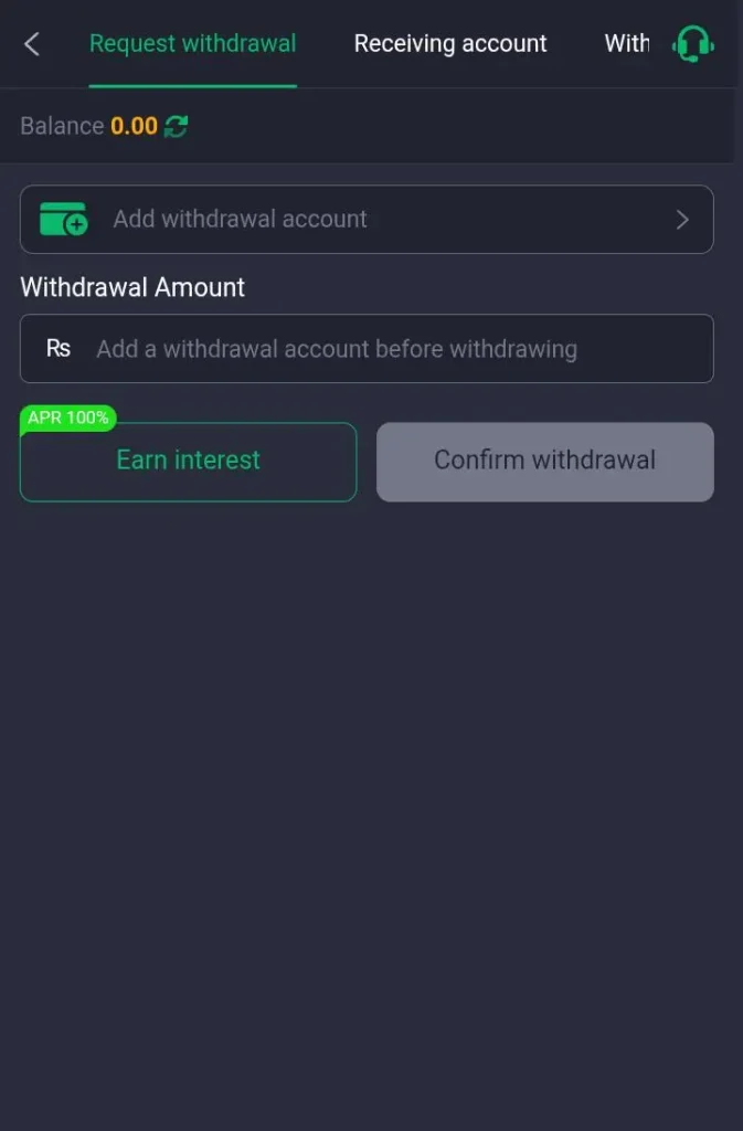 withdraw earnings